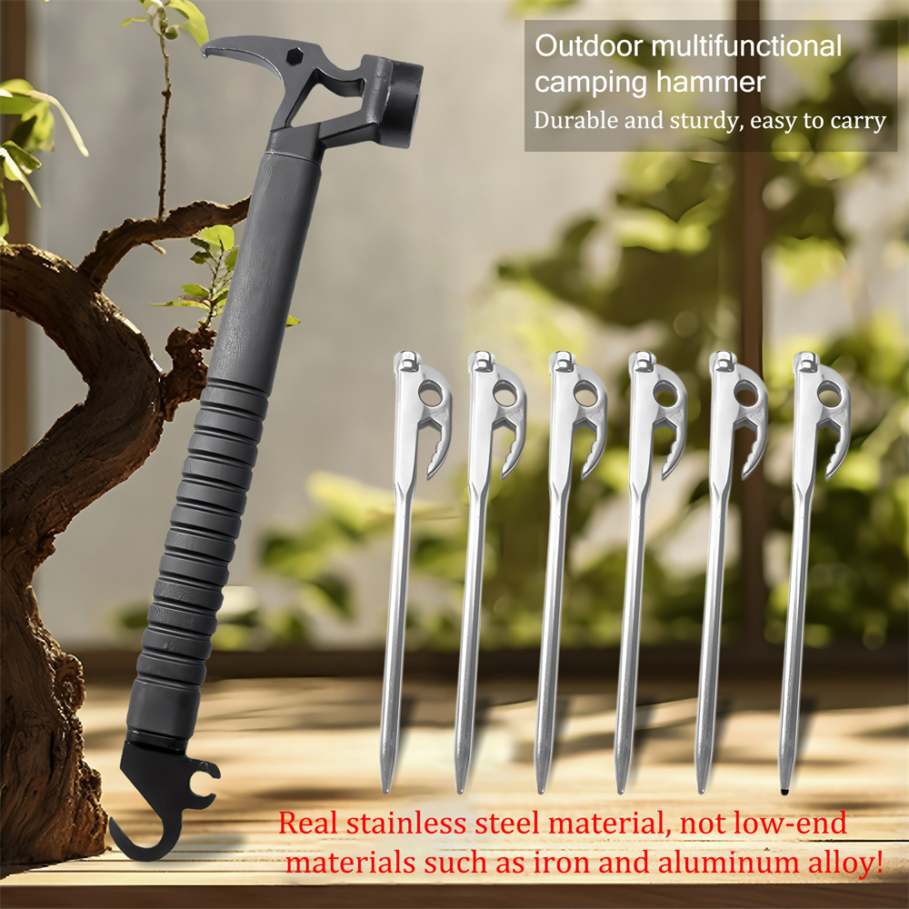Woodworking Hatchet - 1/6/7PCS, Outdoor Multifunctional Hammer Hammer Hand