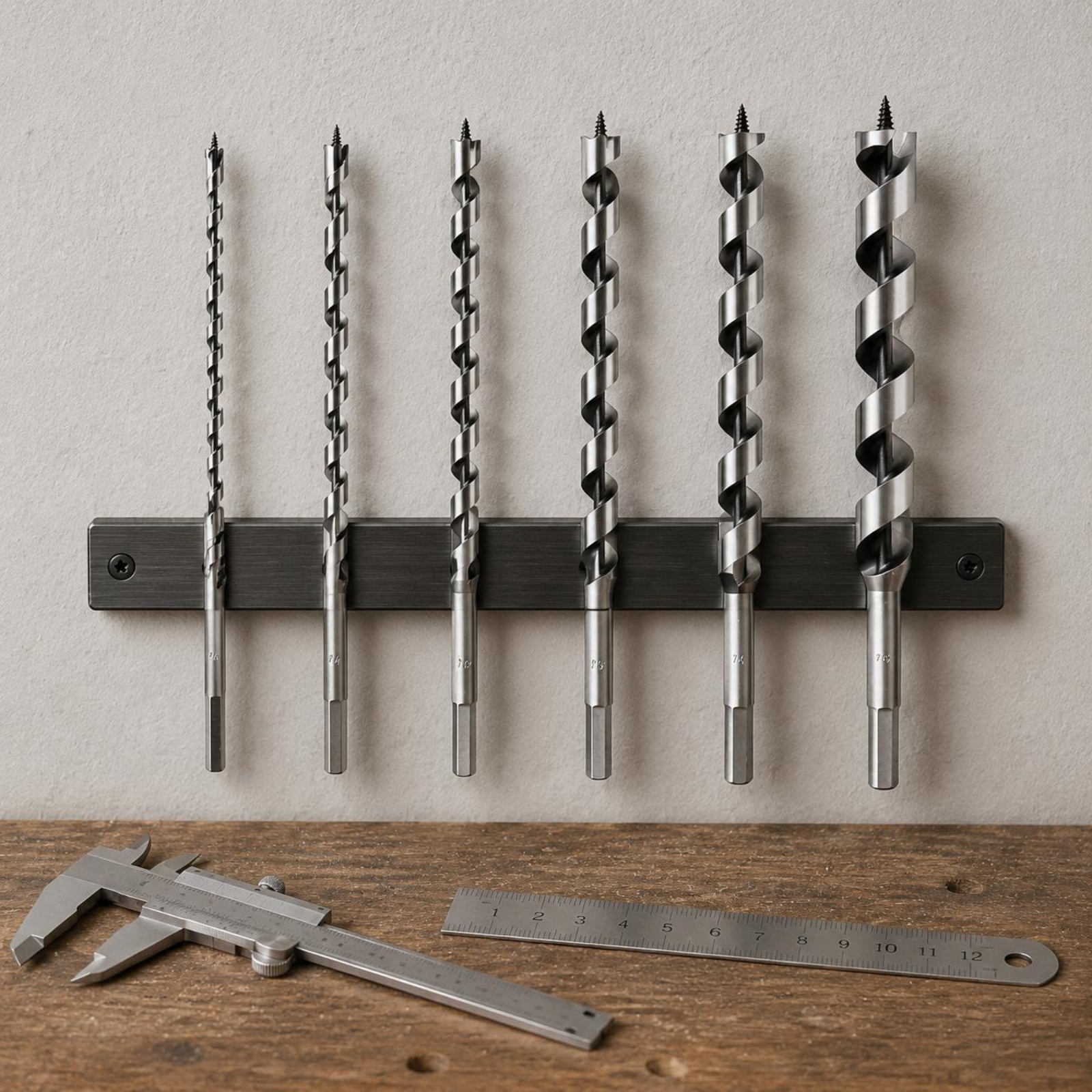 Woodworking Drill - 6 Pieces Long Auger Bit Set