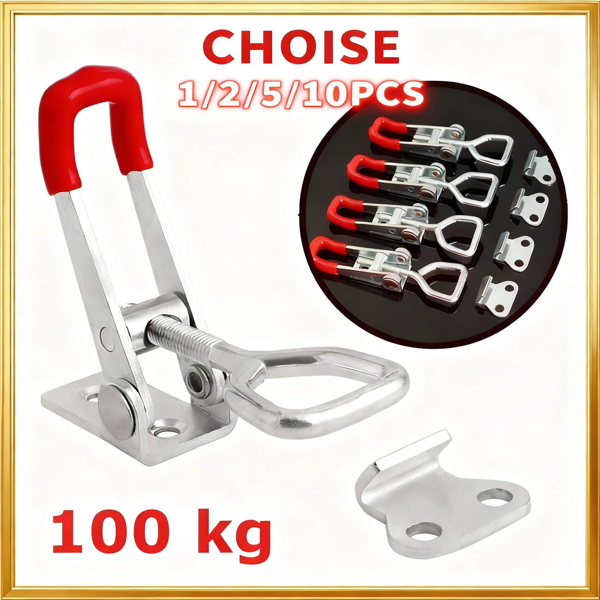 Woodworking Quick Clamps - Adjustable Toggle Clamp Catch Clasp 100KG
