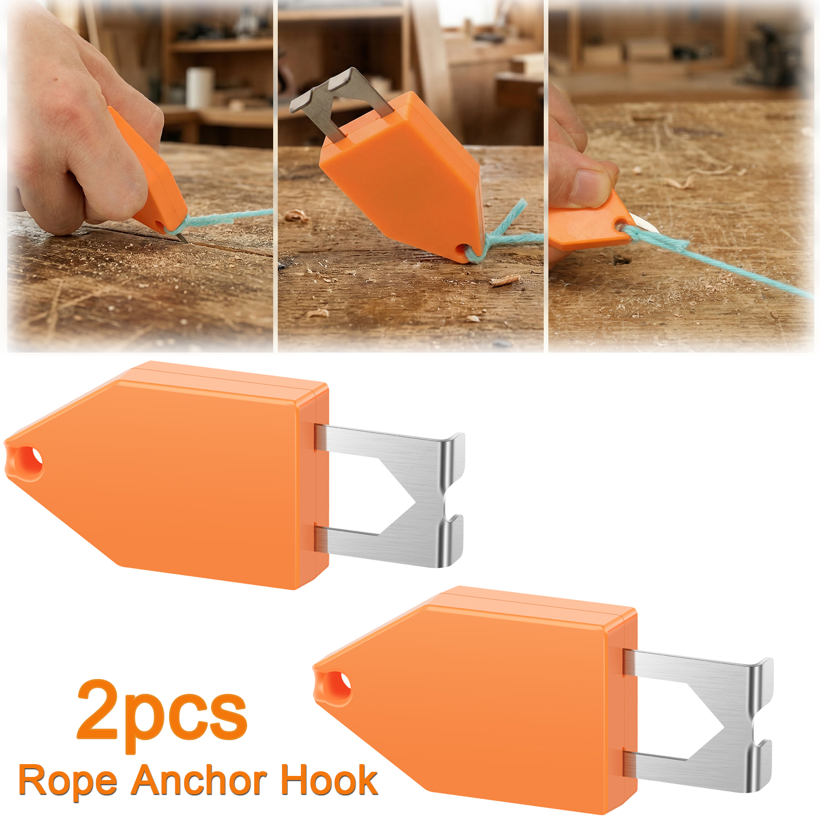2PCS Rope Anchor Hook, Portabl - مراجعة Woodworking Hatchet وسعره