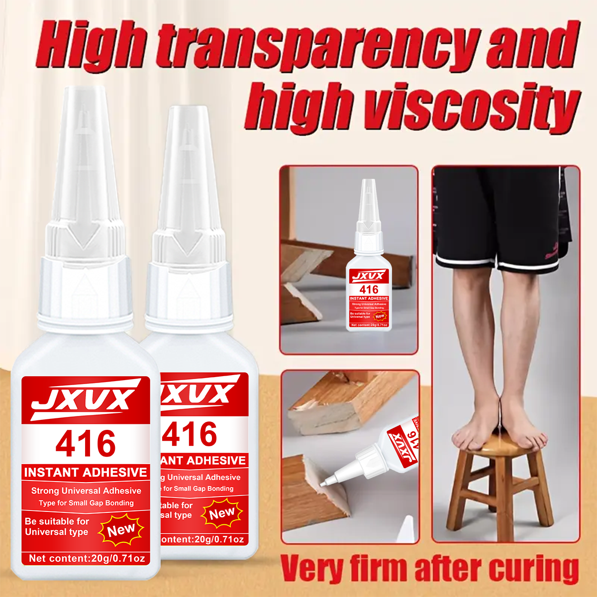 JXVX Accelerated Drying 416 Su - مراجعة Woodworking Quick Glue وسعره
