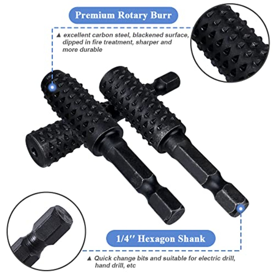 10 Pieces Rotary Burr Rasp Set - مراجعة Woodworking Drill وسعره