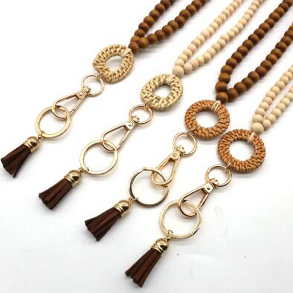 New Rattan Wood Bead Lanyard K - مراجعة Woodworking Teacher وسعره