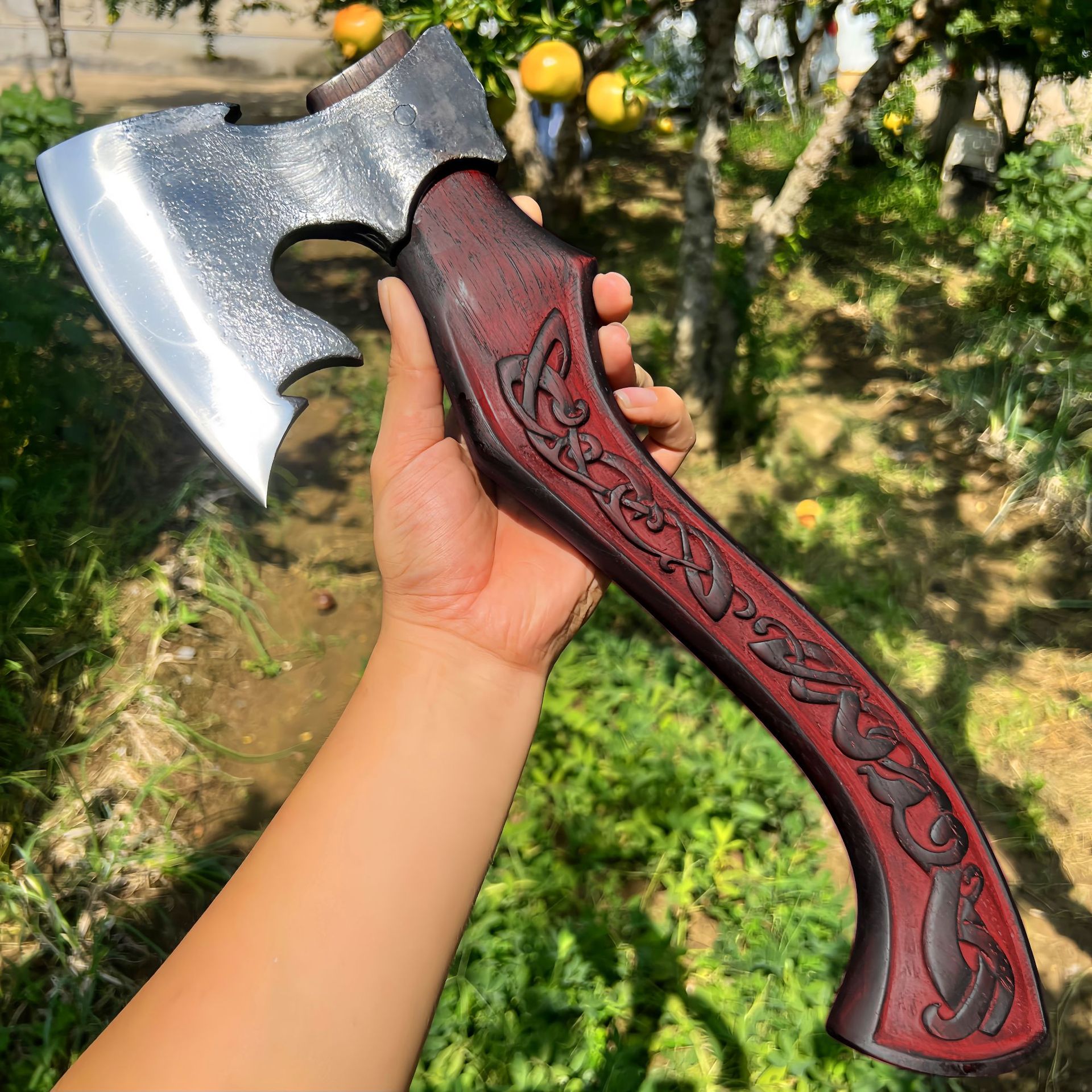 High-quality Carved Nordic Mul - مراجعة Woodworking Hatchet وسعره