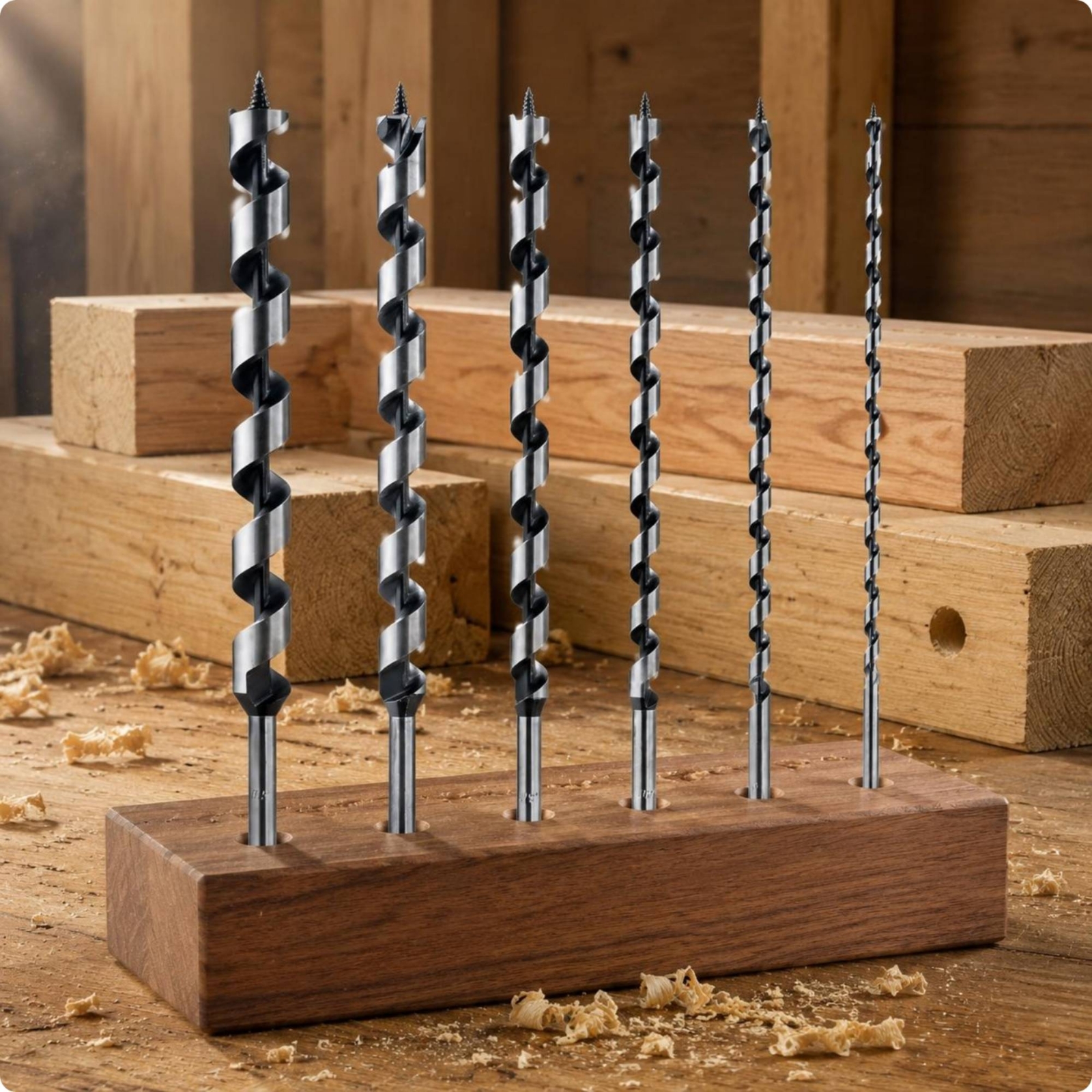 6 Pieces Long Auger Bit Set Sp - مراجعة Woodworking Drill وسعره