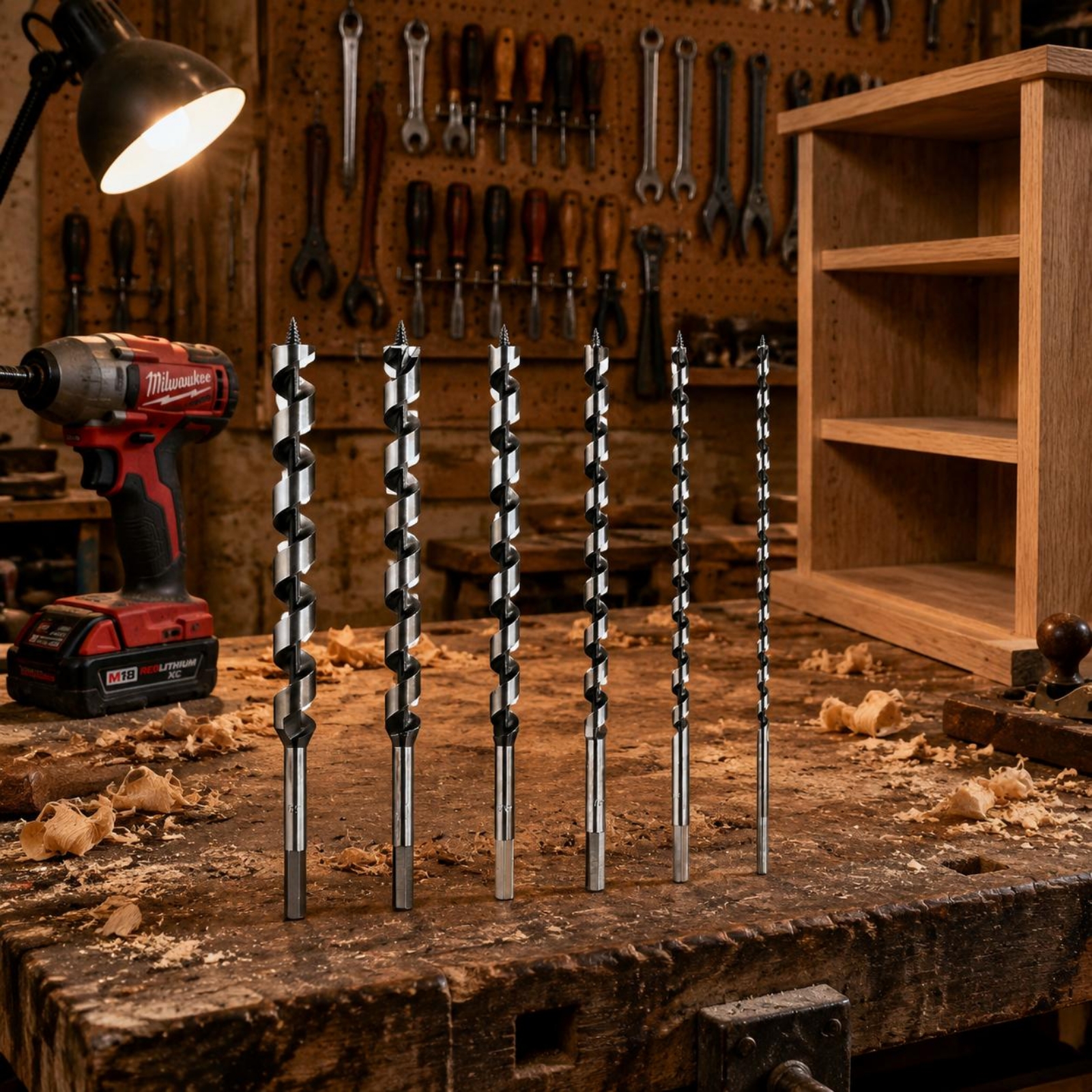 6 Pieces Long Auger Bit Set Sp - مراجعة Woodworking Drill وسعره