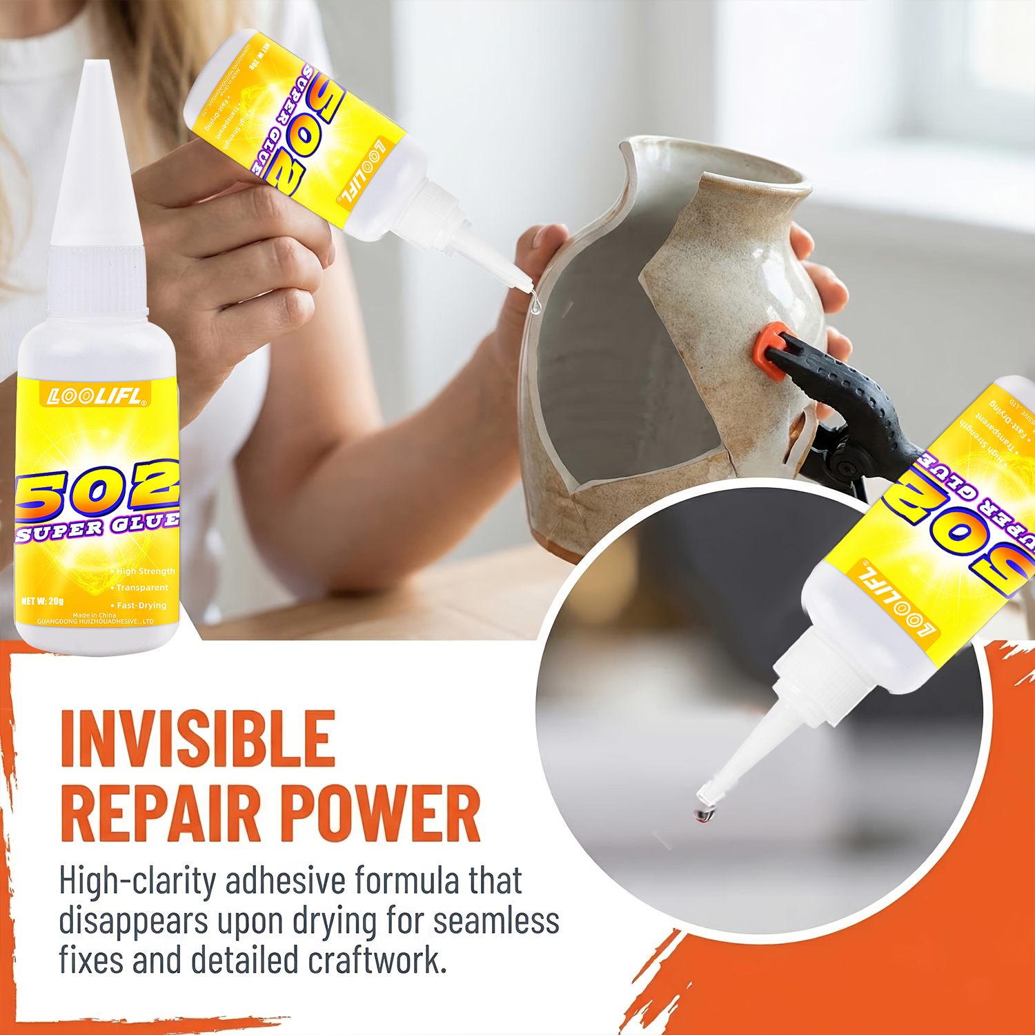Loolifl 1-7Pcs 20ml 502 Quick- - مراجعة Woodworking Quick Glue وسعره