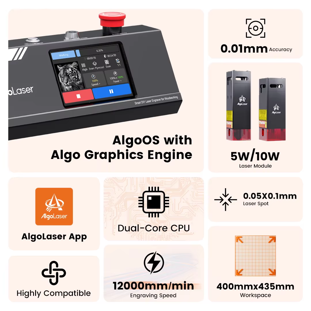 Algolaser DIY KIT MK2 10W 1200 - مراجعة Woodworking Kits For Beginners وسعره