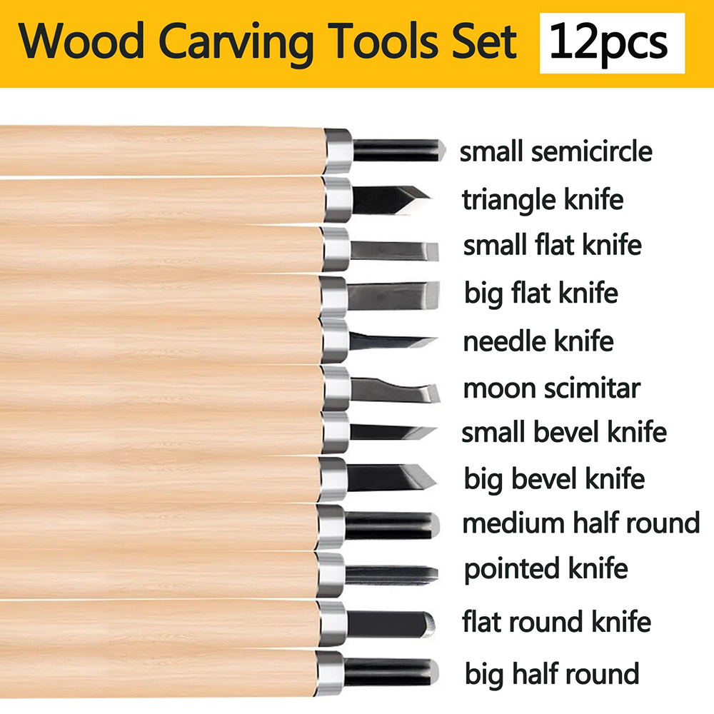 12pcs Professional Wood Carvin - مراجعة Woodworking Kits For Beginners وسعره