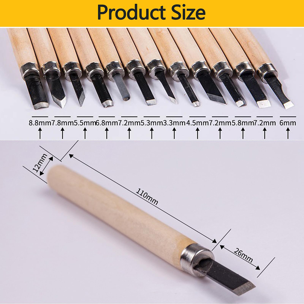 12pcs Professional Wood Carvin - مراجعة Woodworking Kits For Beginners وسعره