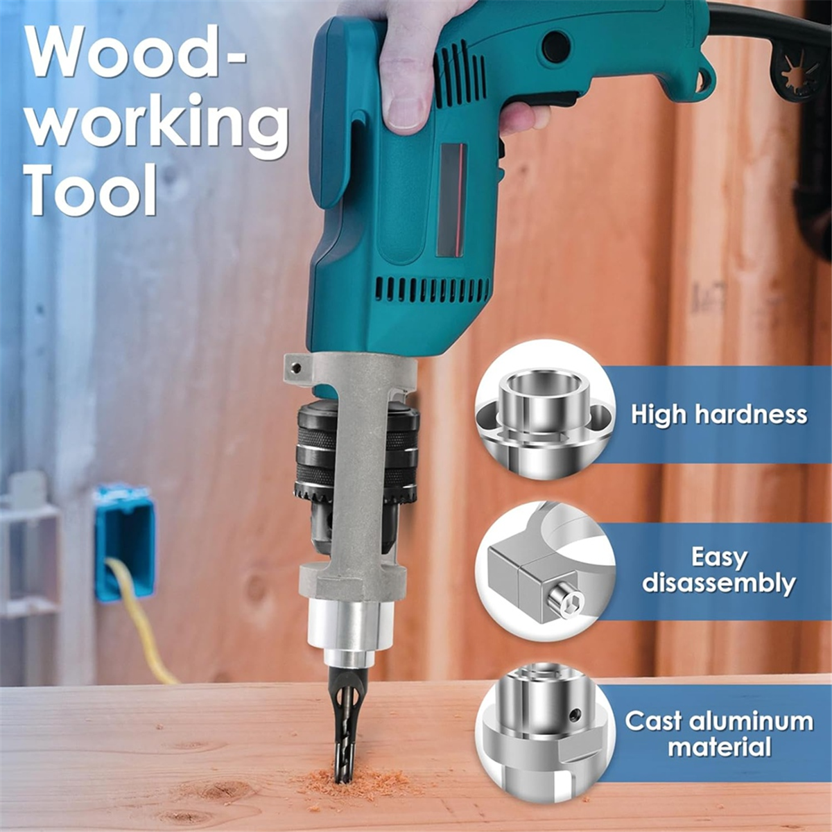 ABNJ Square Hole Drill Bit Ada - مراجعة Woodworking Drill وسعره