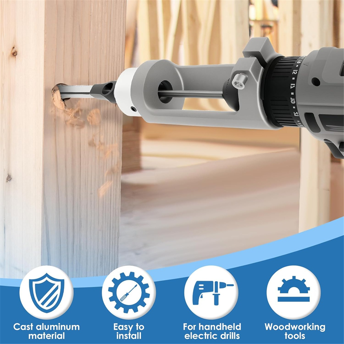 ABNJ Square Hole Drill Bit Ada - مراجعة Woodworking Drill وسعره