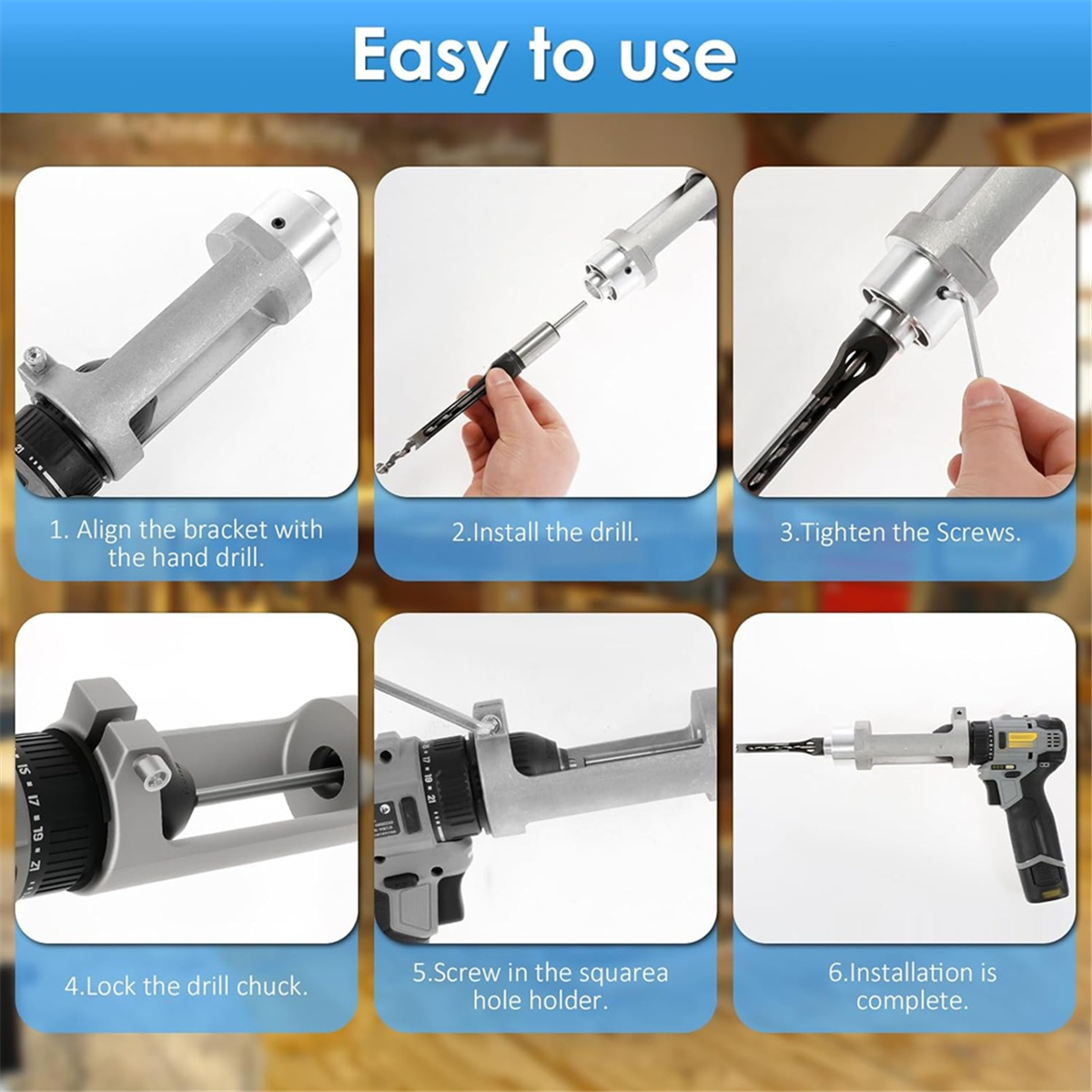 ABNJ Square Hole Drill Bit Ada - مراجعة Woodworking Drill وسعره