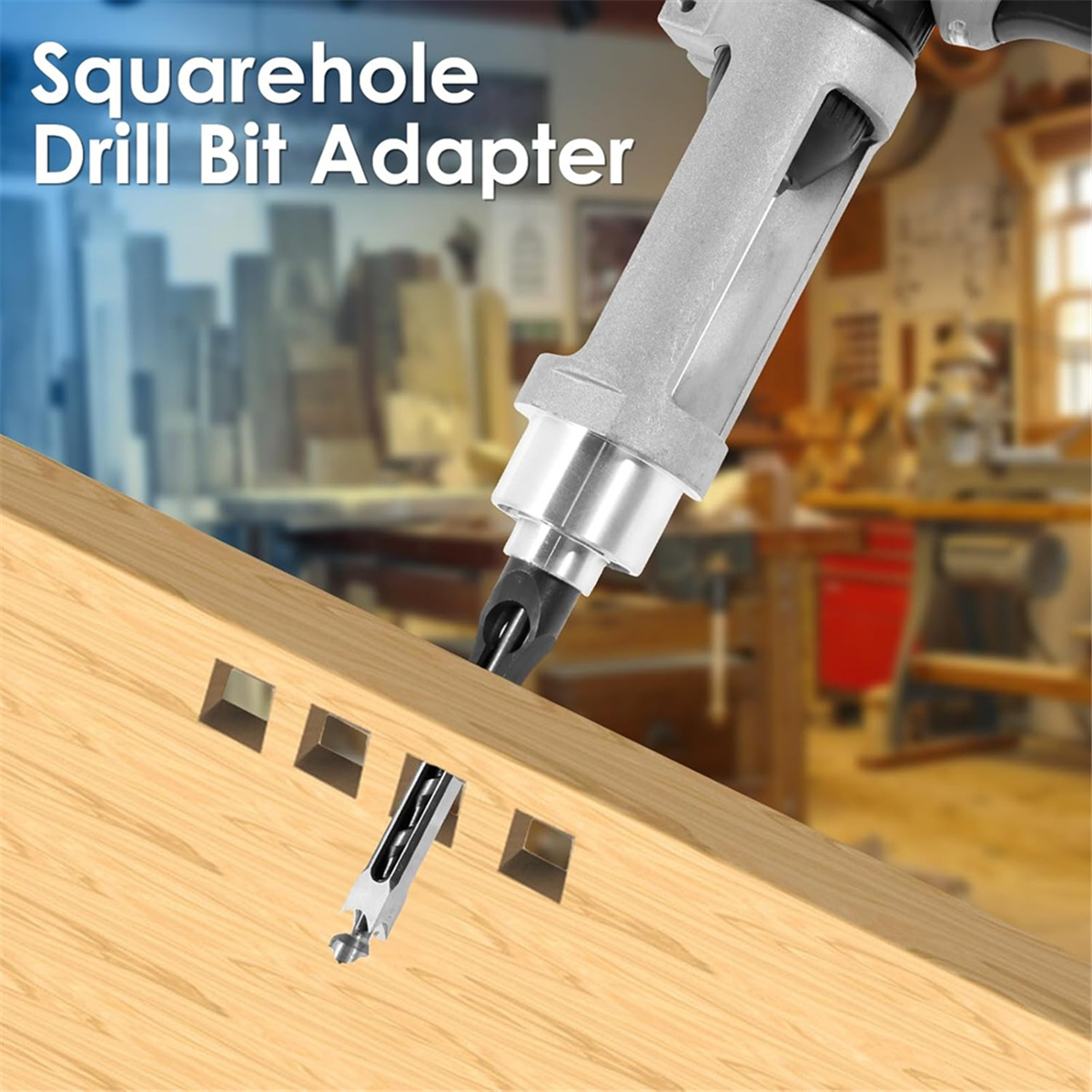 ABNJ Square Hole Drill Bit Ada - مراجعة Woodworking Drill وسعره