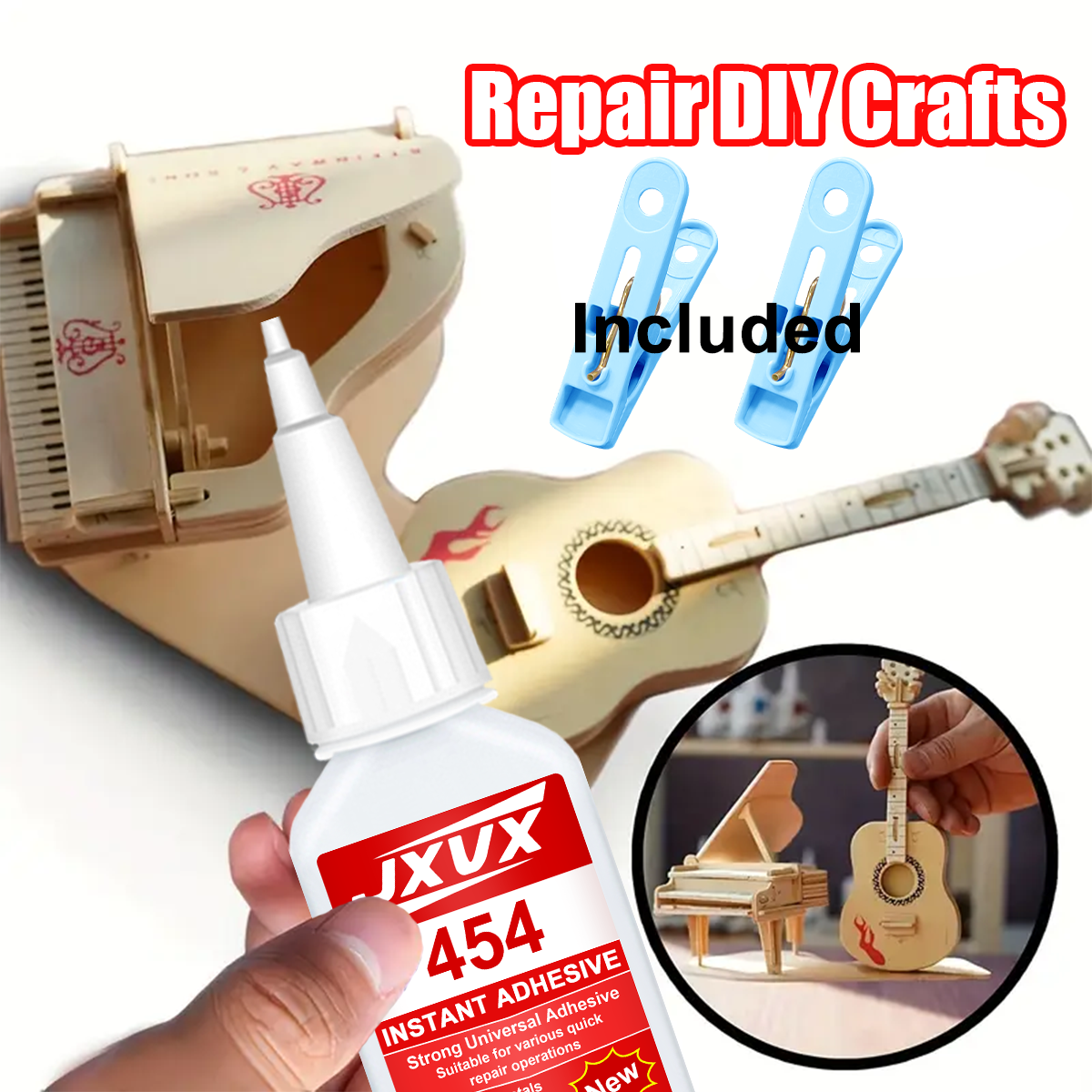 454 Super Glue: Instant Adhesi - مراجعة Woodworking Quick Glue وسعره