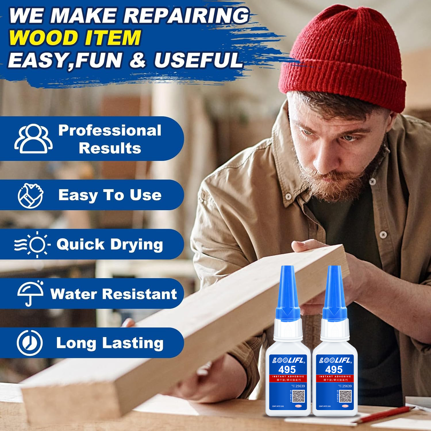 Wood Super Glue, Clear Instant - مراجعة Woodworking Quick Glue وسعره