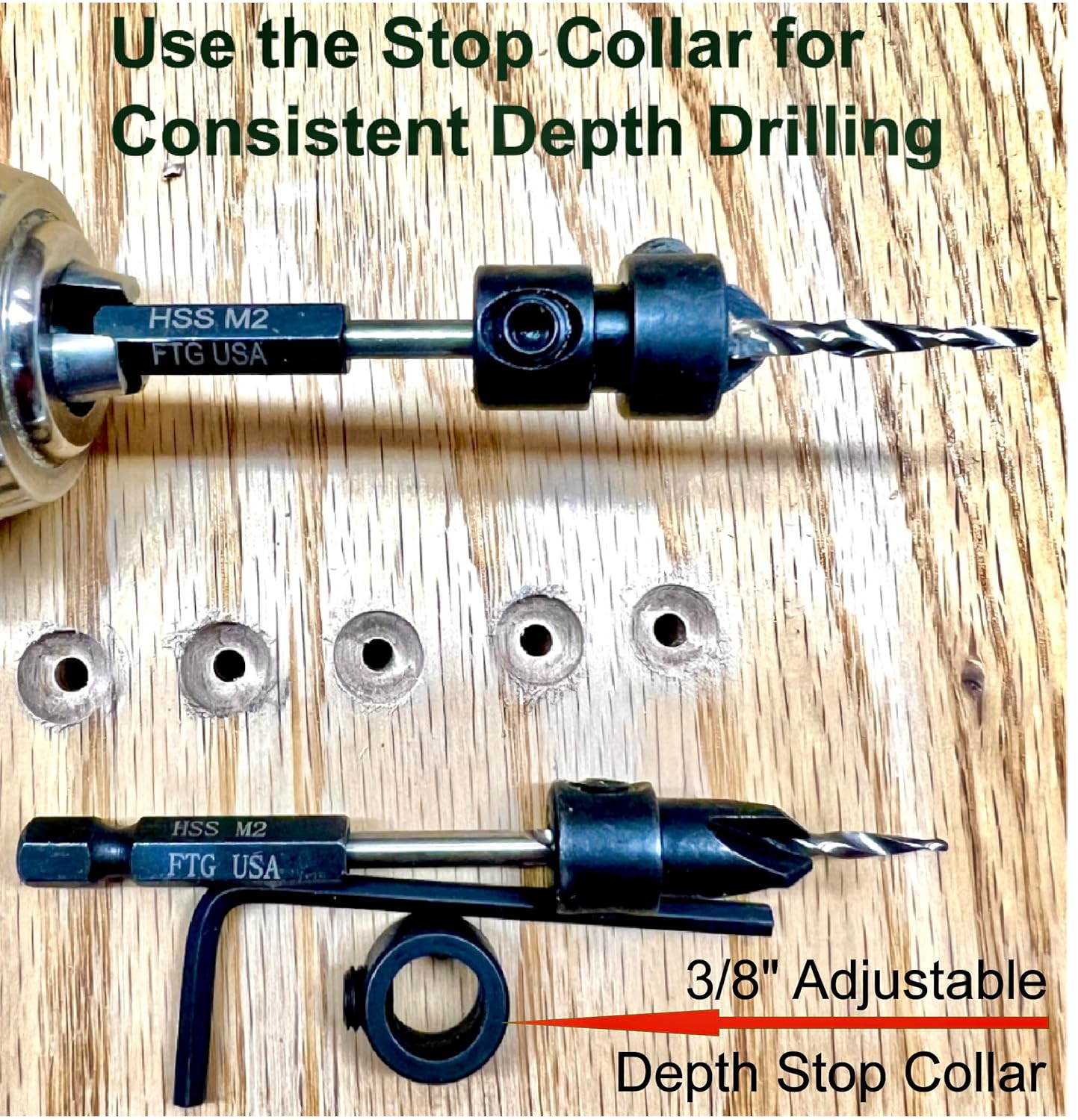 Adjustable Wood Countersink Dr - مراجعة Woodworking Drill وسعره