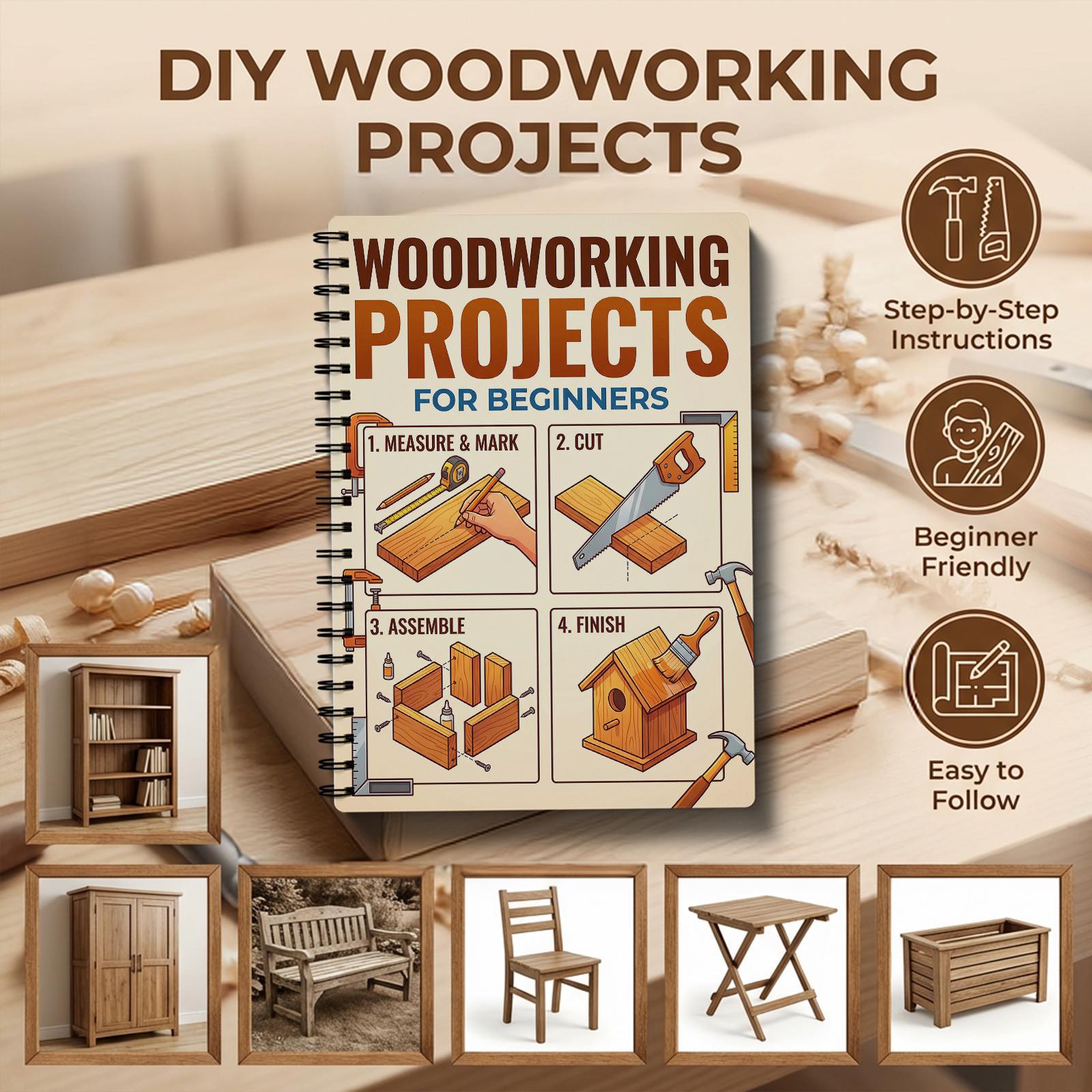 Woodworking Book for Beginners - مراجعة Woodworking Basic Tools وسعره